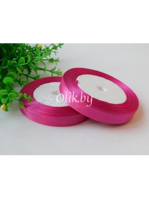 Лента атласная 1.2см, бобина 23 м, фуксия №27