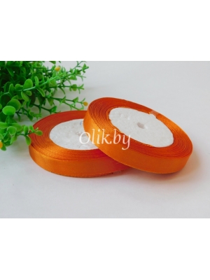 Лента атласная 1.2см, бобина 23 м, оранжевый №24