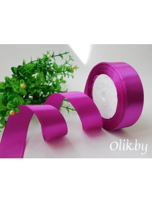 Лента атласная 2,5 см, темно-сиреневый №029, 23 м