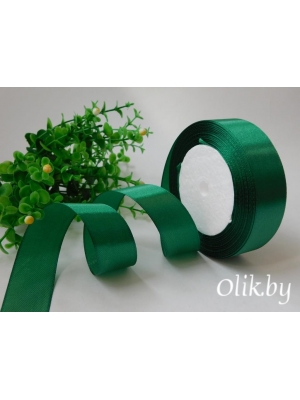Лента атласная 2,5 см, зеленый №076, 23 м