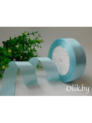 Лента атласная 2,5 см, голубой №104, 23 м