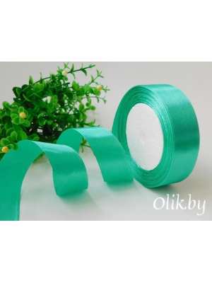 Лента атласная 2,5 см, тиффани, 23 м