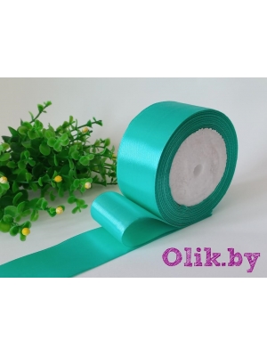 Лента атласная, 4 см, тиффани, 23 м