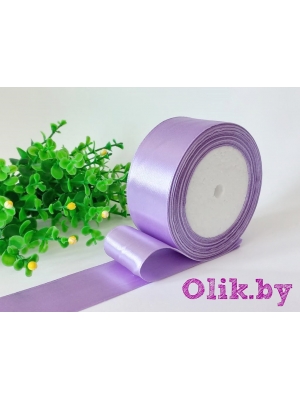 Лента атласная, 4 см, фиолетовый №044, 23 м
