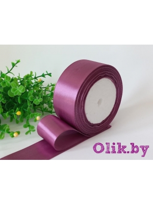 Лента атласная 4 см, вишневая пенка №171, 23 м