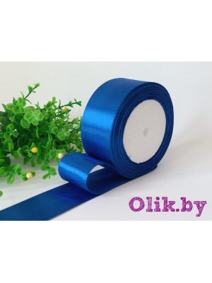 Лента атласная 4 см, синий №040, 23 м