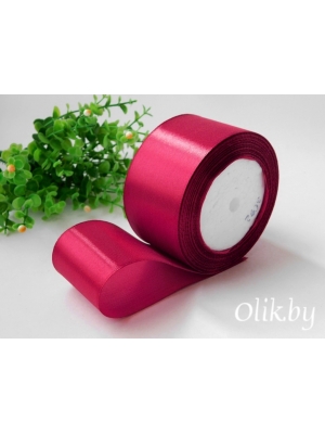 Лента атласная 5 см, бордовый №037, 23