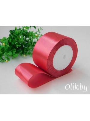 Лента атласная 5 см, розовая пенка №134, 23 м