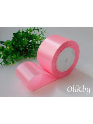 Лента атласная 5 см, розовый №147, 23 м