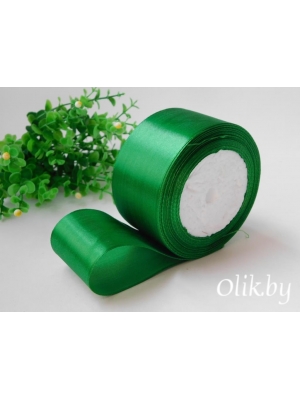 Лента атласная 5 см, зеленый №19, 23 м