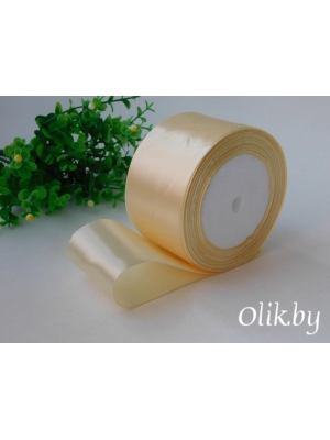 Лента атласная 5 см, айвори №083, 23 м