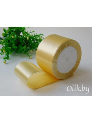 Лента атласная 5 см, бежевый №87, 23м