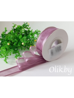Лента органза с атласными краями 2,5 см, пенка №91