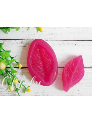 Молд лист розы дикой с бортами (6см*3,5см), арт.37