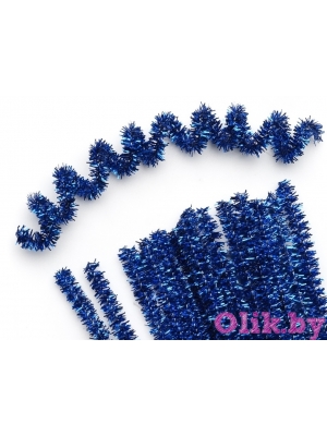 Проволока синельная металлик 20 шт (30 см) синий