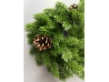 Новогодний венок малый с шишкой 30 см, зеленый