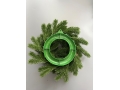 Новогодний венок малый с шишкой 30 см, зеленый