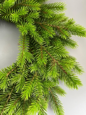 Новогодний венок, 48 см, зеленый комбинированный