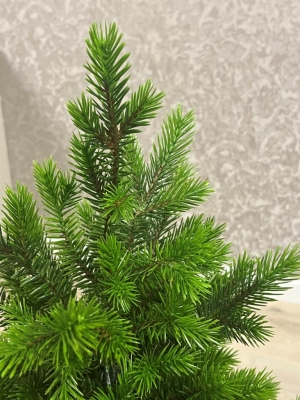 Елка новогодняя литая 90 см, зеленый комбинированный, 1 шт