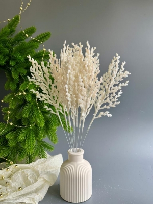 Ветка водоросль малая мерцающая, 33 см, (перламутр)