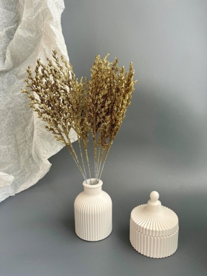 Ветка водоросль малая мерцающая, 33 см, (золотой), 5 шт