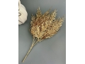 Ветка в букете водоросль мерцающая 5 веток, 37 см, золото