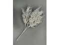 Ветка в букете водоросль мерцающая 5 веток, 37 см, серебро