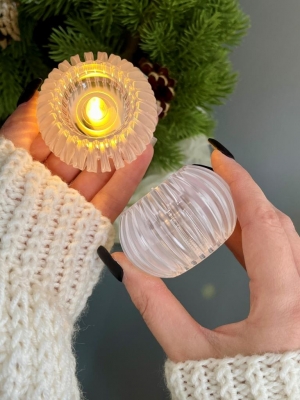 Свеча светодиодная круглая 5,5*3см на батарейках, 1 шт