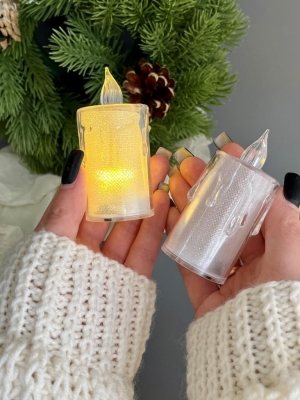 Свеча светодиодная 3,5*7,8см на батарейках, 1 шт