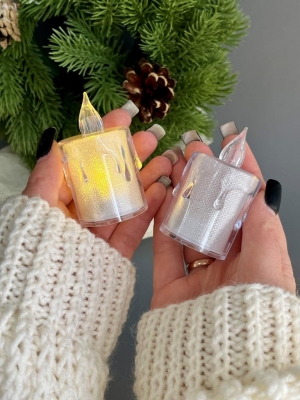 Свеча светодиодная 3,5*6,5см на батарейках, 1 шт