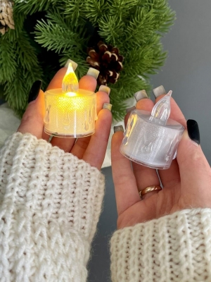 Свеча светодиодная 3,5*5см на батарейках, 1 шт