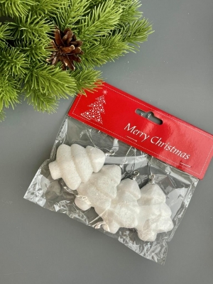 Новогоднее украшение "Ёлочка" 5*6 см, 4 шт