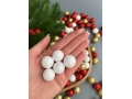 Новогоднее украшение "Шарик" 2 см (примерно 45 шт), белый