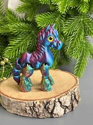 Символ Нового года 2026 подвижная фигурка антистресс Лошадь, 8 см, 1шт