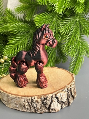 Символ Нового года 2026 подвижная фигурка антистресс Лошадь, 8 см, 1шт