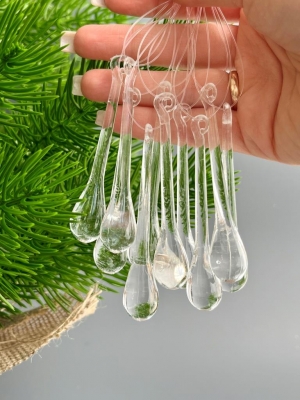 Елочное украшение Капля 7,5 см (уп.10 шт)