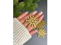 Уценка_Елочное украшение Снежинка 5 см (уп.9шт)