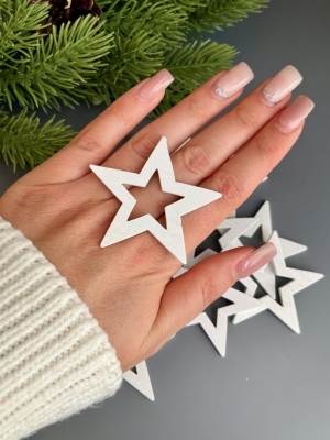 Елочное украшение Звезда 5см (уп.10 шт)