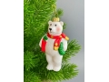 Елочное украшение Белый медведь 12 см, 1 шт
