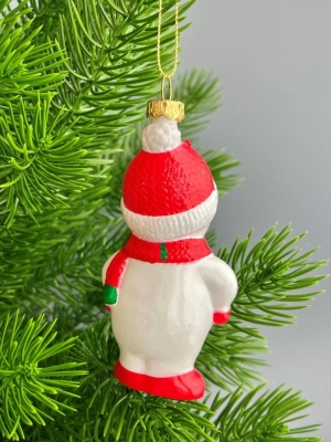 Елочное украшение Снеговик, 10,5 см, 1 шт