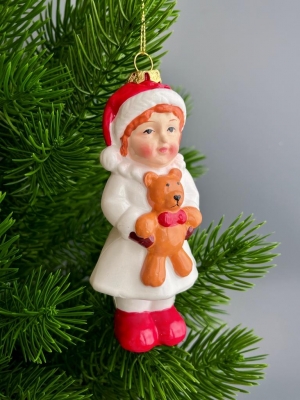 Елочное украшение Девочка 13.5 см, 1 шт