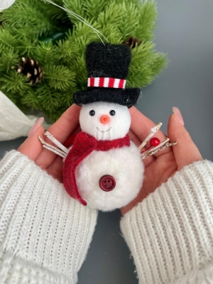 Елочное украшение Снеговик, 13.5 см, 1 шт