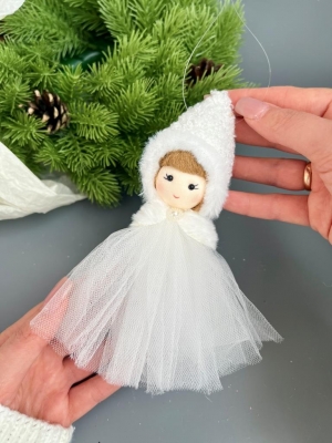 Елочное украшение Девочка, 16 см, 1 шт