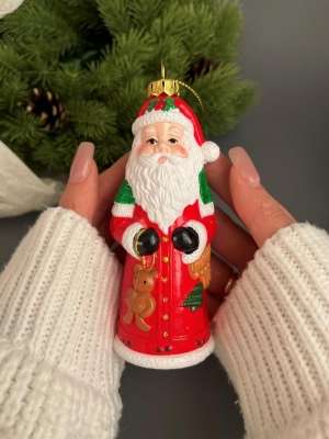 Елочное украшение Дед Мороз 12,5 см, 1 шт