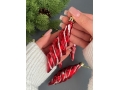 Елочное украшение Сосулька витая 12 см (уп.6 шт)
