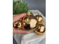 Набор елочных шаров 7 см глянец (уп.6шт) золотой