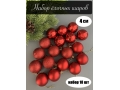 Набор елочных шаров 4 см (уп.18шт) красный
