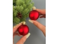 Набор елочных шаров 4 см (уп.18шт) красный