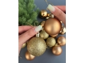 Набор елочных шаров 5 см (уп.18шт) золотой