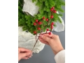 Ветка с ягодами 30 см красный